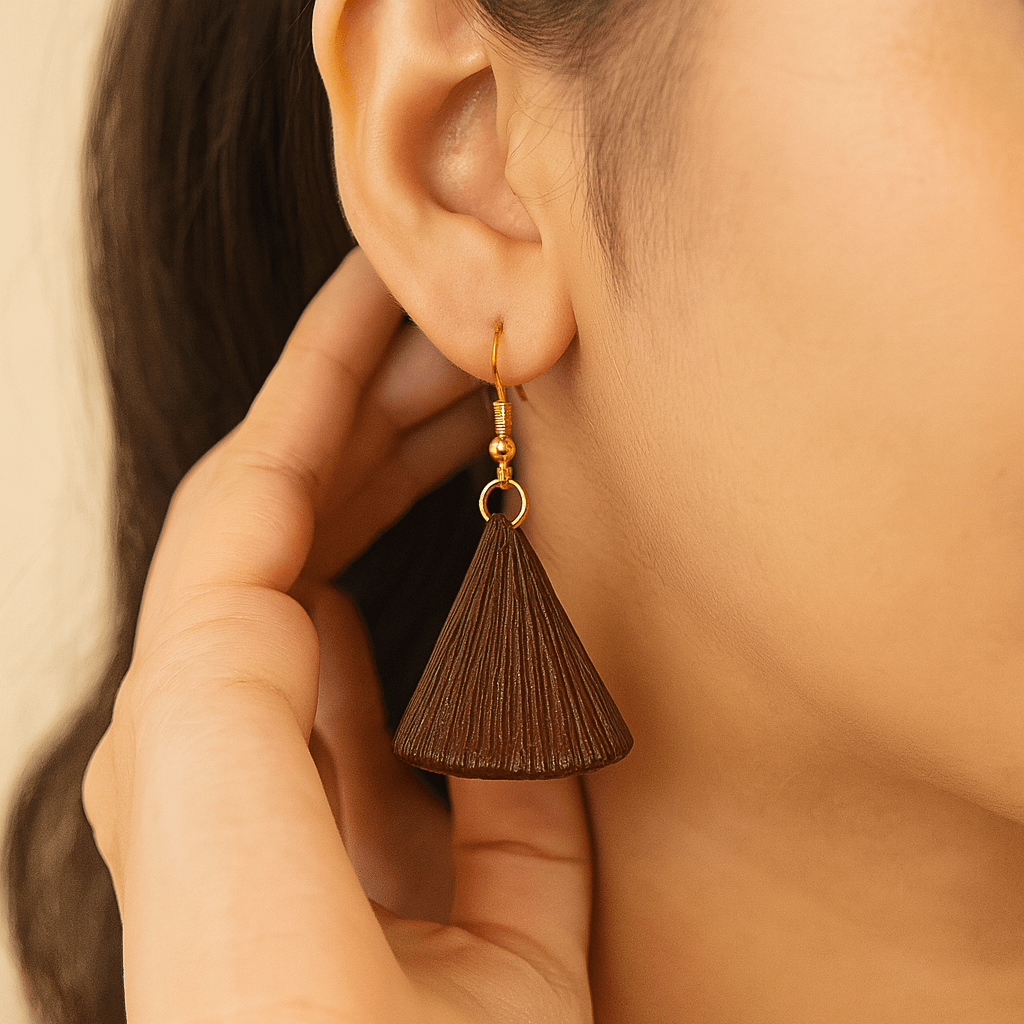 Teardrop Carved Earrings